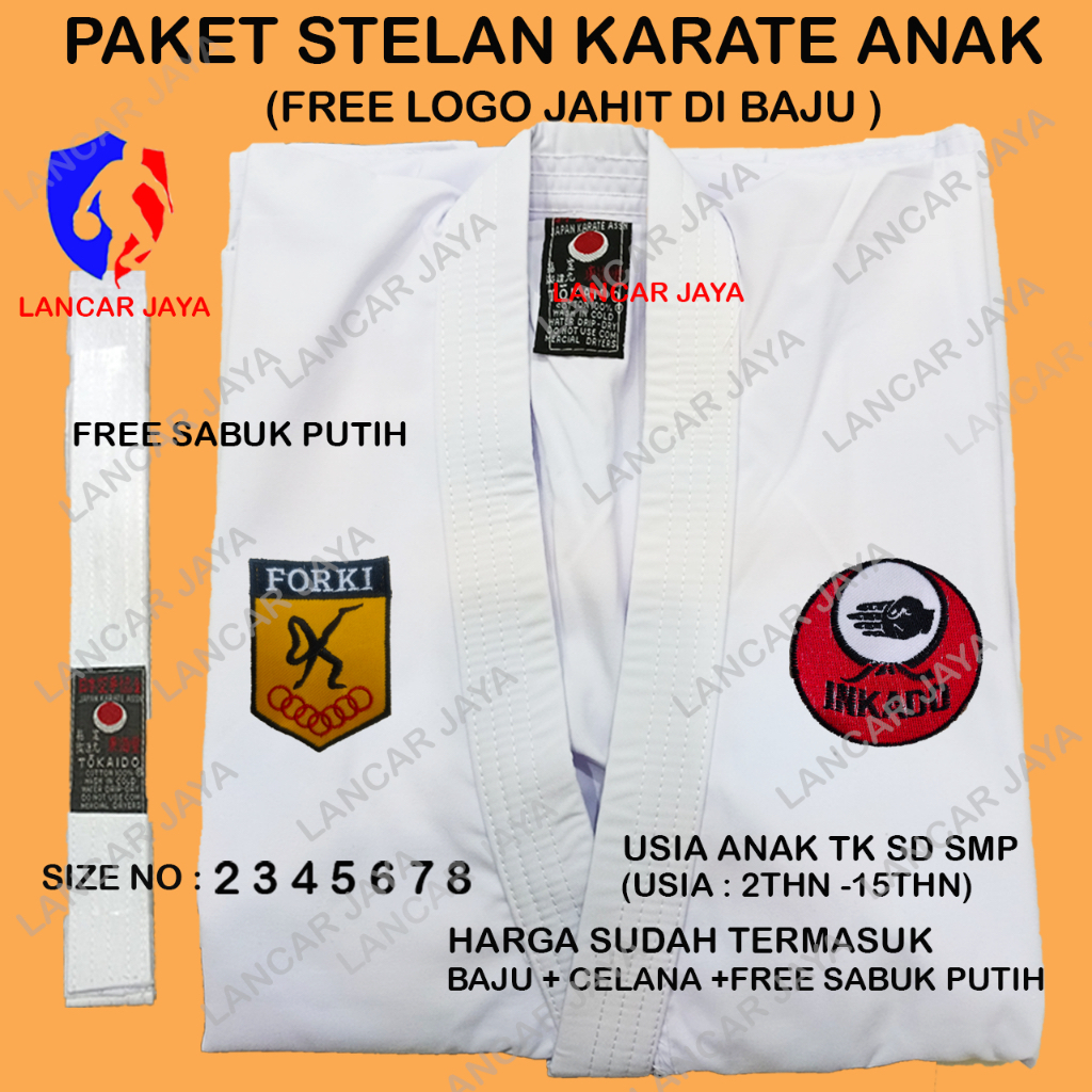 INKADO GAP Karate Uniform for karate ชุดศิลปะการต่อสู้ INKADO Karate Uniform ครบ 1 ชุด