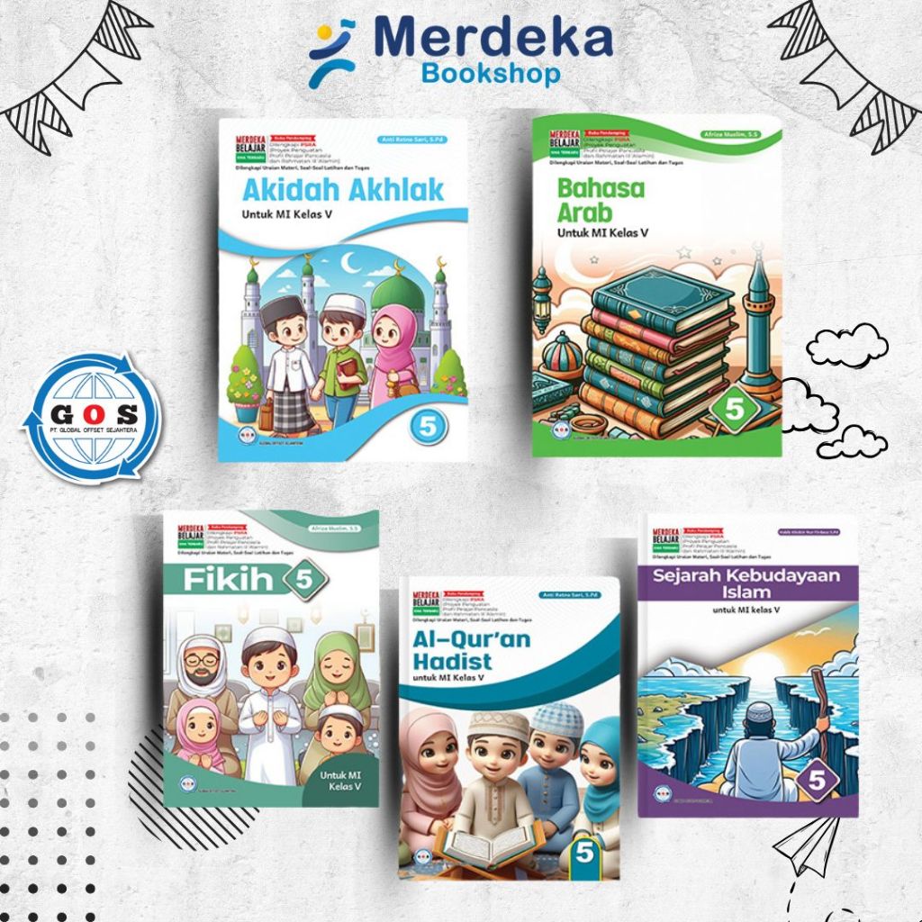 GOS หนังสือนักเรียนสําหรับโรงเรียนประถมศึกษาอิสลาม/Islamic Elementary School เกรด 5 K-Merdeka KMA-45