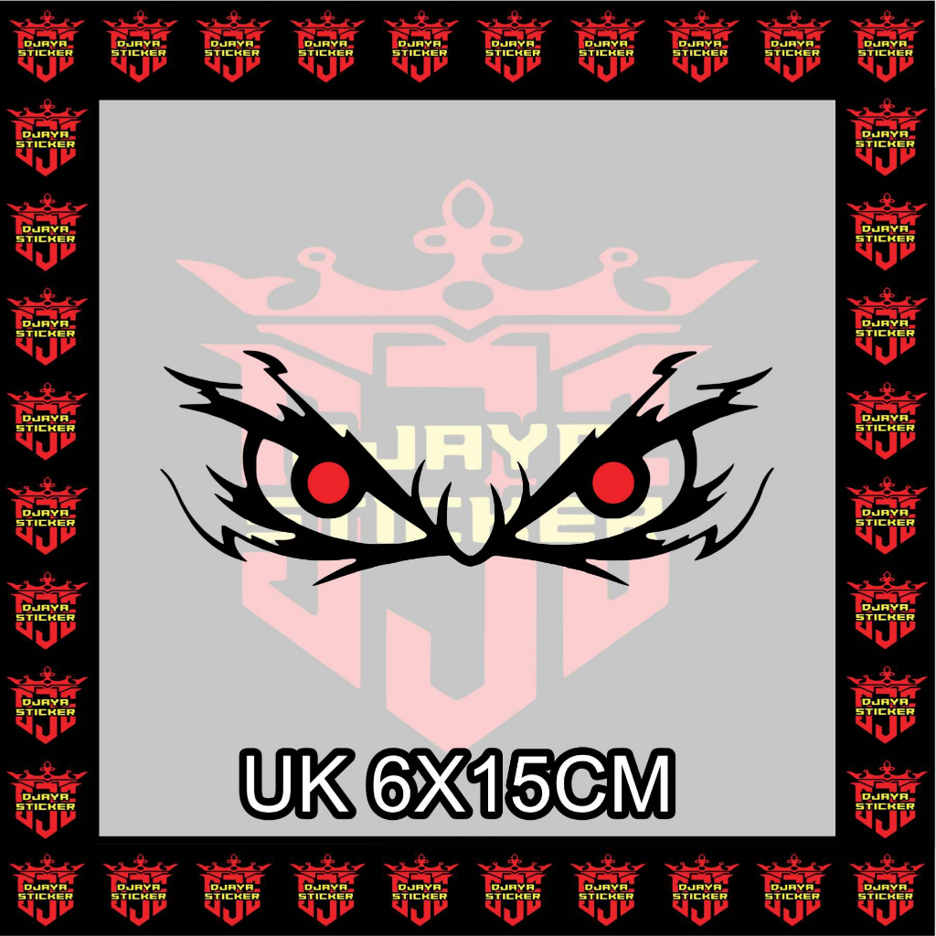 MATA Eagle Eye Cutting Sticker V2 UK6X15CM, Universal Motorcycle Light Accessories Sticker