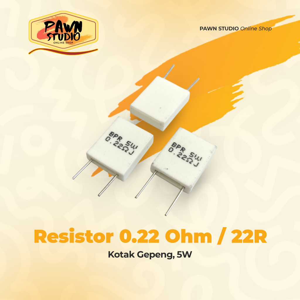 5W 5 วัตต์ FLAT SQUARE NOBEL NOBLE 0.22R 0.33R 0.47R RESISTOR