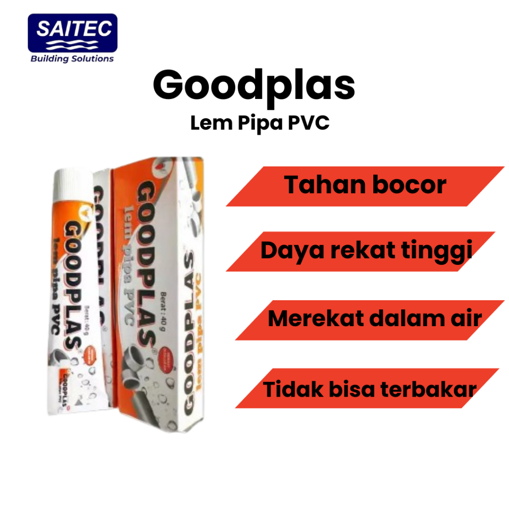 Goodplas Tube I Pipe Glue Original PVC Glue 40 กรัม