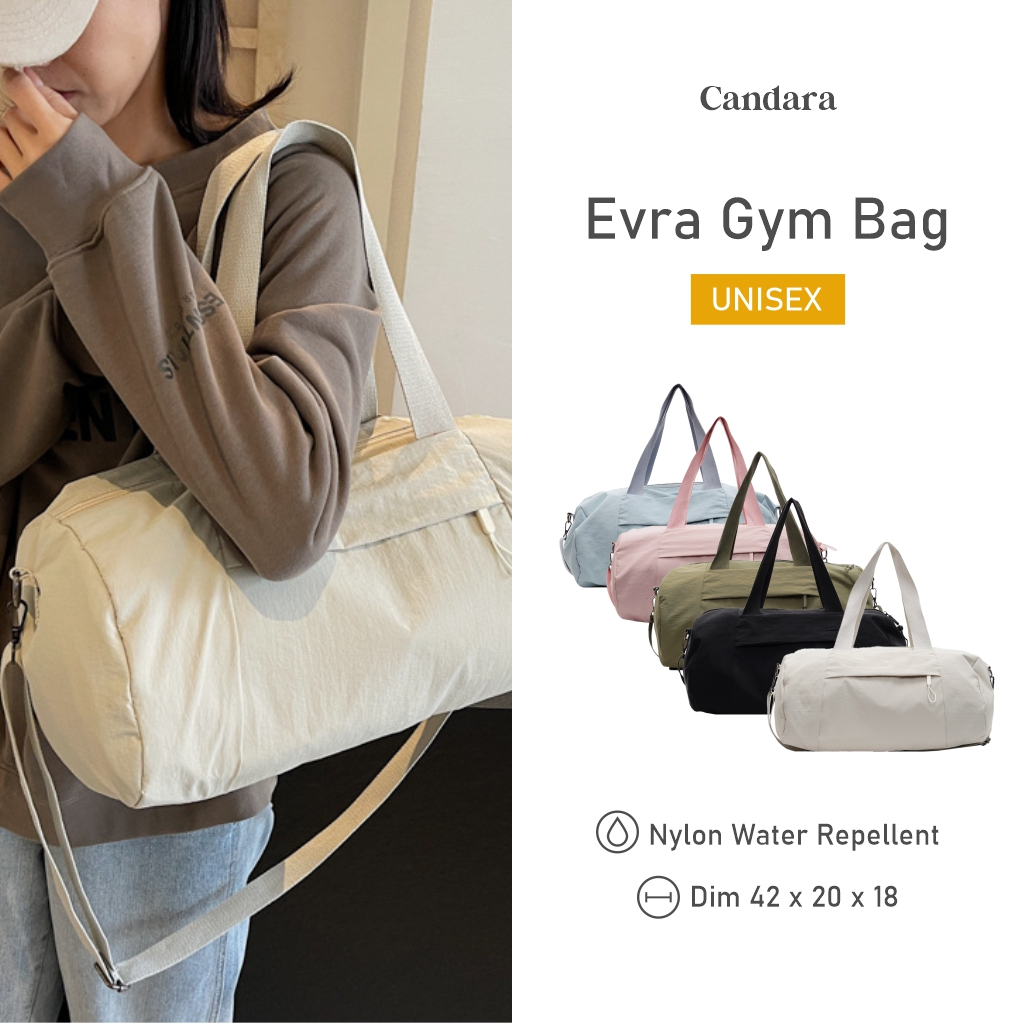 Evra Gym Bag - Unisex Medium Nylon Yoga Travel Sports Bag Duffle Bag