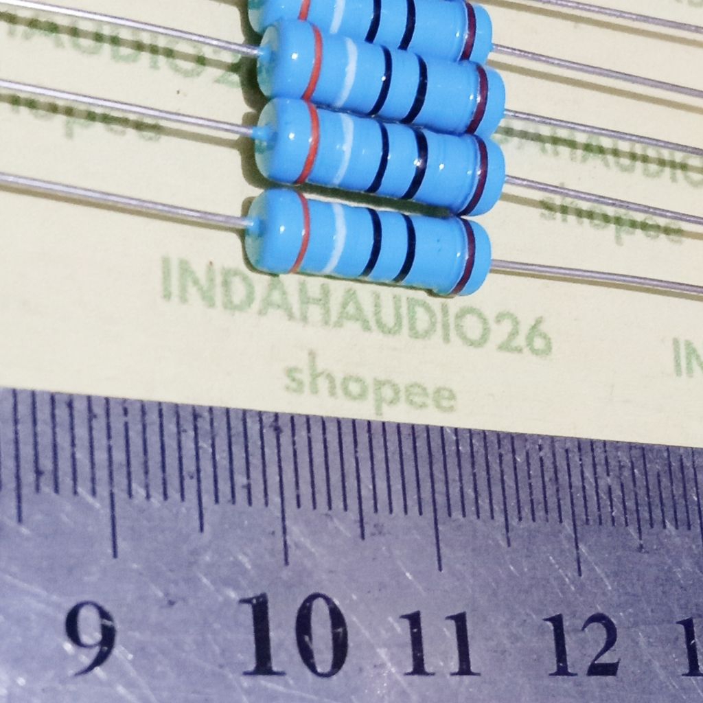 ฟิล์มโลหะ 390R 2W 1% ตัวต้านทาน 390 r 2 วัตต์ 390 โอห์ม 2 วัตต์ 1 เปอร์เซ็นต์ 390r 2w