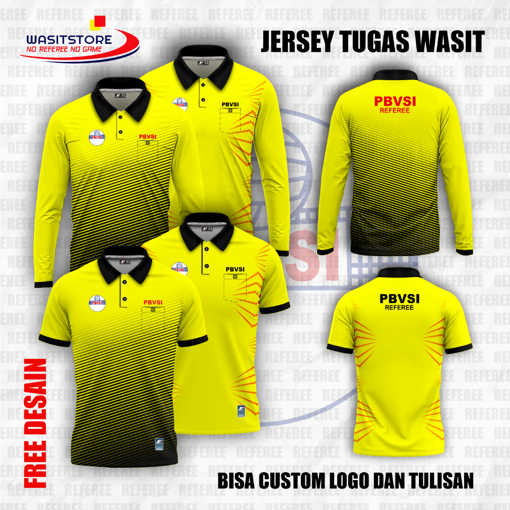 VOLLEYBALL REFEREE JERSEY PREMIUM PRINTING POLO SHIRT (PBVSI - PBVSI REFEREE)