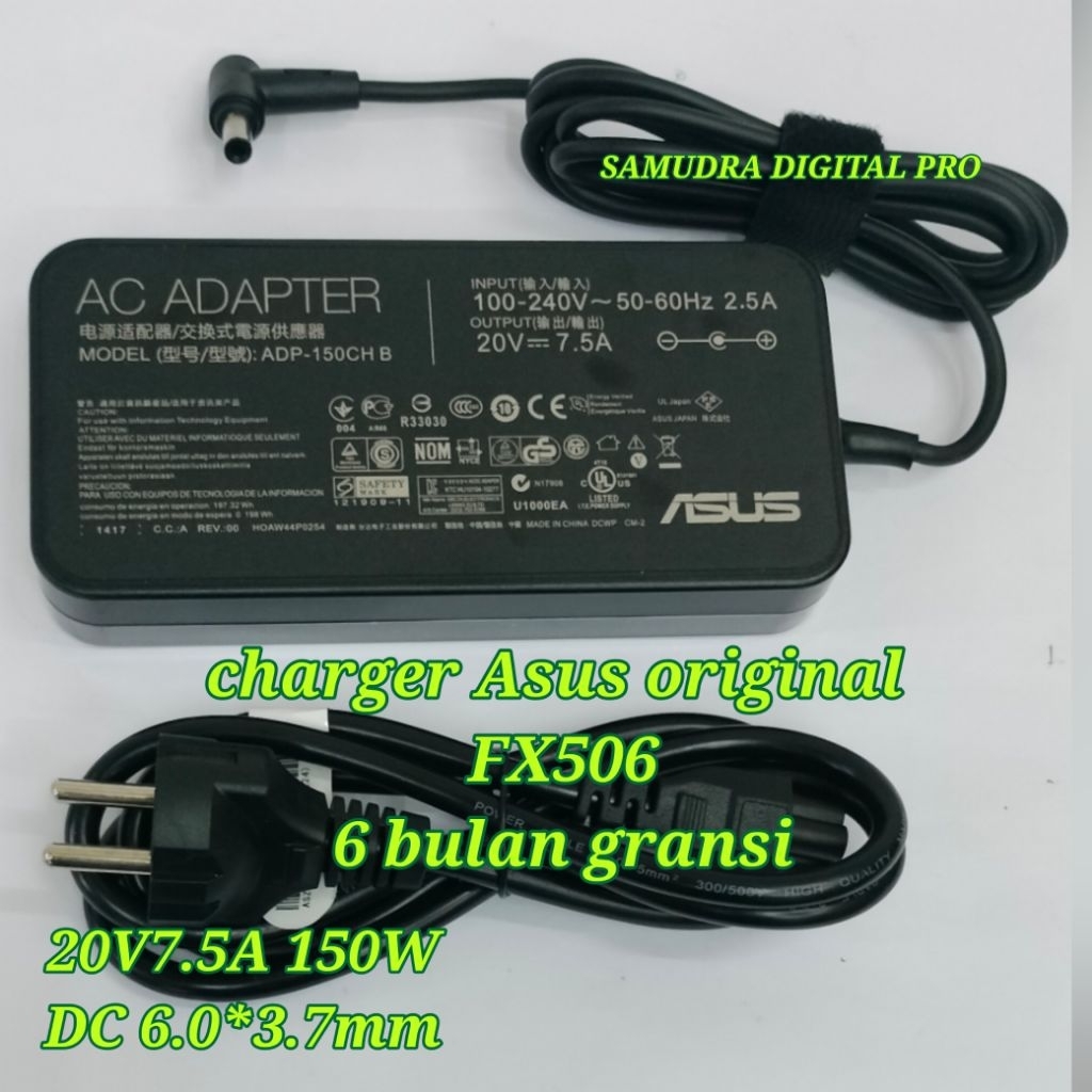 เครื่องชาร์จ asus FX506L 20V7.5A 150W DC 6.0*3.7 มม. ของแท้
