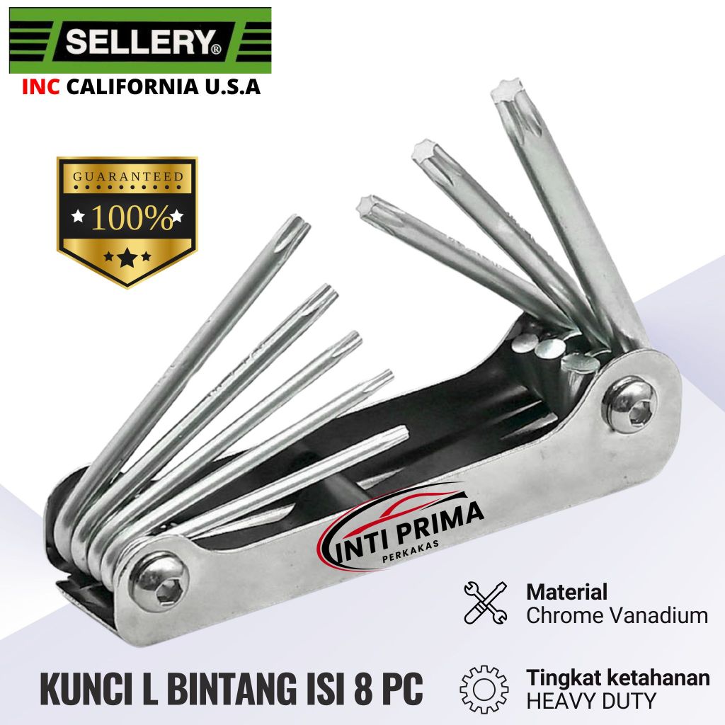 Sellery USA Star Folding L Key Original 8 ชิ้น Set