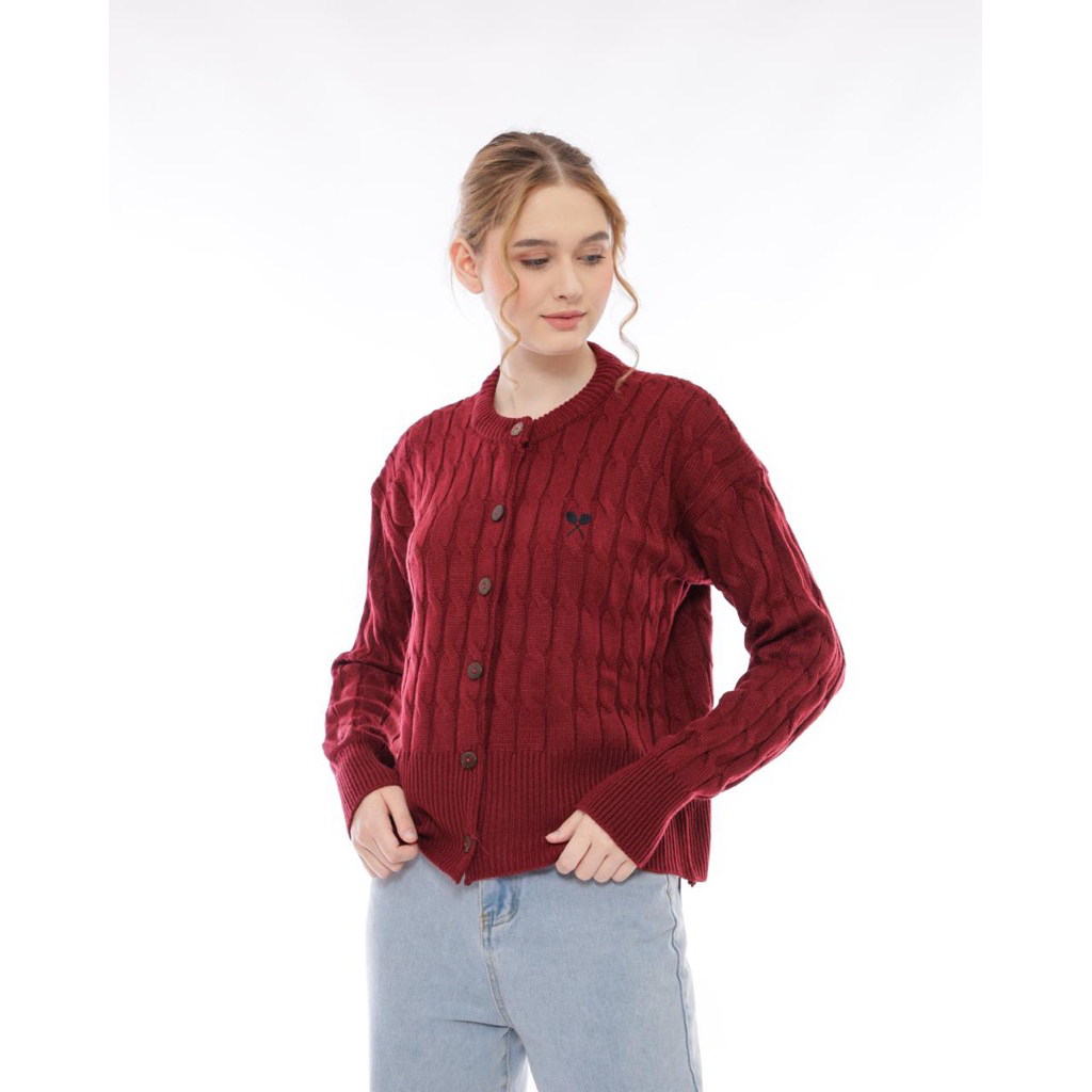 Favita knite Cable เย็บปักถักร้อย Premium KnitWear เสื้อคาร์ดิแกนถักผู้หญิง