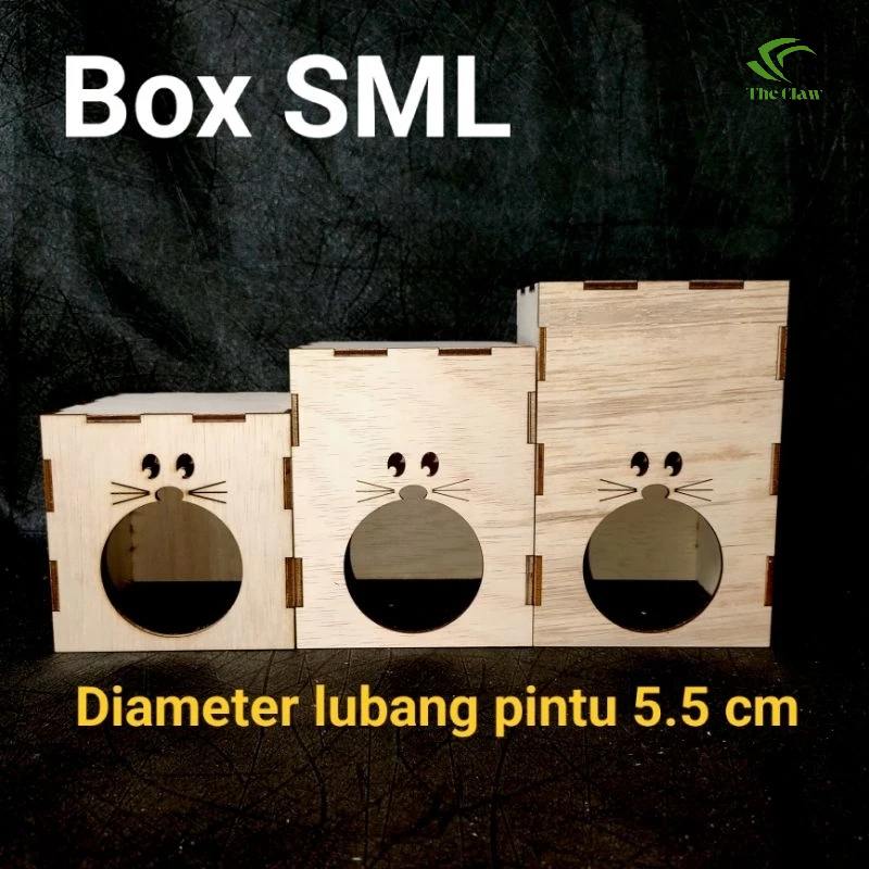 (The Claw) TH - R013 BOX SML Hamster House Cute Hamster House Wooden Hamster House Aesthetic Hamster