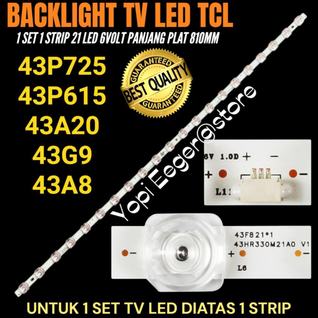 TCL 43 INCH LED TV BACKLIGHT 43A8- 43A20- 43P725- 43P615- 43G9 43 INCH TV BACKLIGHT