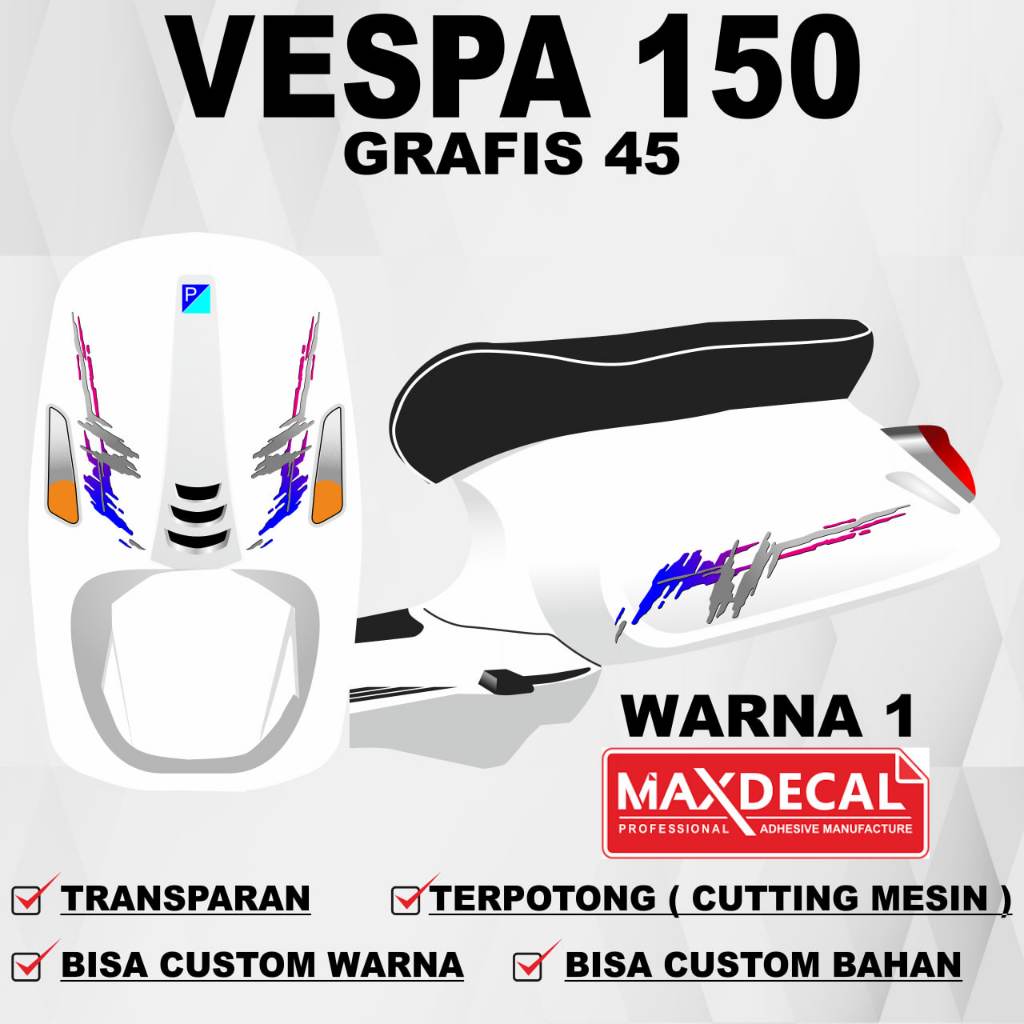 สติ๊กเกอร์ Vespa 150 / Vespa Primavera Striping / Vespa 150 Vespa Sprint Graphic Striping Decal สติ๊