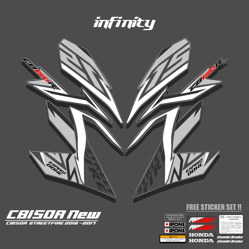 แถบฉีกขาด CB150R ใหม่ MOTIF 1 / ใหม่ CB150R สติ๊กเกอร์ / CB150R สติ๊กเกอร์ถนน / สติ๊กเกอร์ CB150R ให