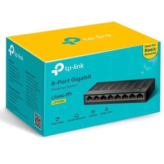 TP-LINK Gigabit LS1008G 8 พอร์ต Desktop Switch Hub Tplink LS-1008G