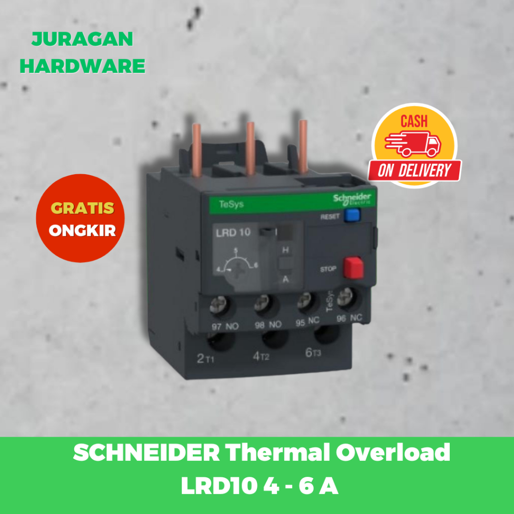 โอเวอร์โหลดความร้อน LRD10 Schneider 4 - 6A