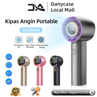 DANYCASE Kipas Angin Portable Mini Tangan Kecil Turbo - Baterai Tahan Lama USB Murah Cepat Angin Cocok untuk Travel Kantor Sekolah dan Aktivitas Luar Ruangan