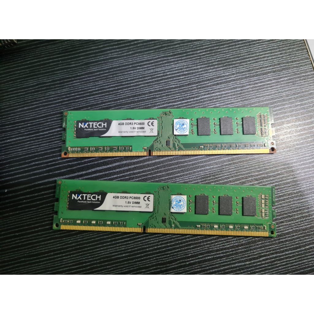 RAM PC NXTECH 2x4Gb DDR3 PC3-8500 1066 Mhz มือสอง