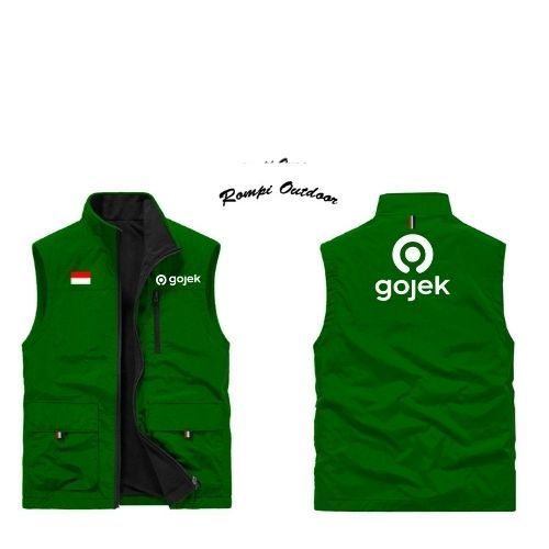 เสื้อกั๊ก Gojek มีให้เลือก 6 สี เสื้อกั๊กกลางแจ้งสําหรับผู้ชายสําหรับ Ojol Gojek Gojek Driver เสื้อก