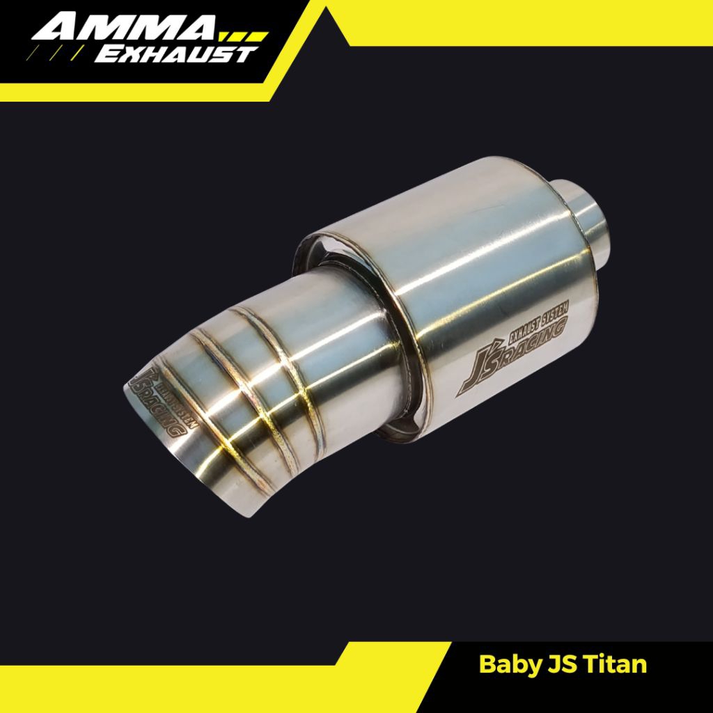 BABBY JS Racing ท่อไอเสียสแตนเลสเต็มรูปแบบ, เสียงเบส, Gahar, กรอบ, รถยนต์เบนซินทั้งหมด