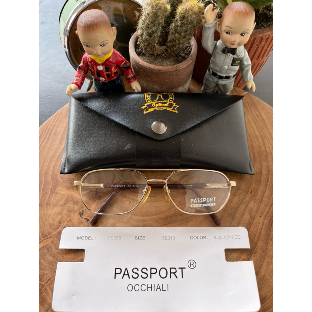 แว่นกันแดดวินเทจ aviator 80s/US Army Military Pilot Glasses Brand: Passport Occhiali Size: 52-15 22K