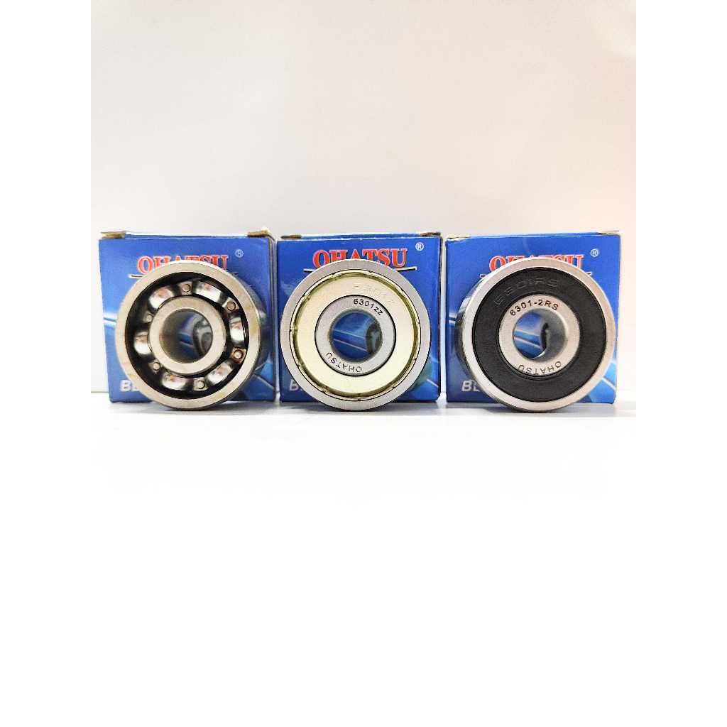 Ohatsu Ball Bearing Laher 6301 ธรรมดา 6301 ZZ ฝาครอบเหล็ก 6301 2RS ฝาครอบยางเดิม 6301 6301ZZ 6301-2R