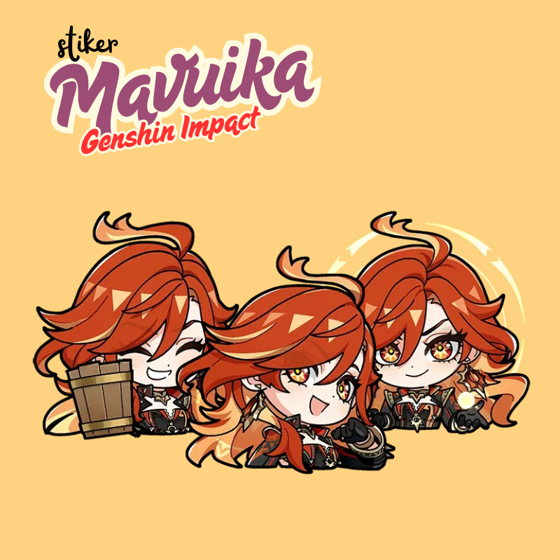 สติ๊กเกอร์ Mavuika Genshin Impact | Mavuika Genshin สติกเกอร์ Merch กันน้ํามันเงาไวนิล