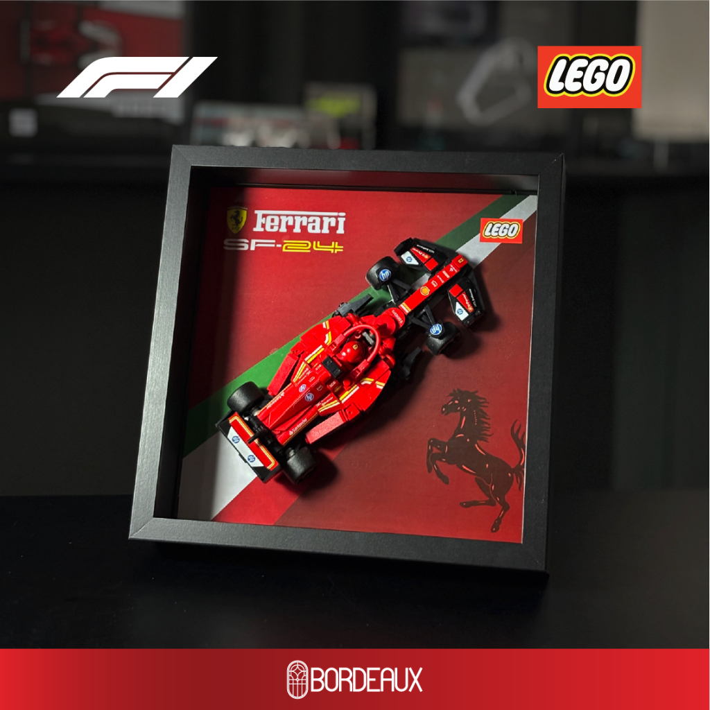 LEGO F1 FRAME FERRARI MCLAREN REDBULL MERCEDES BY BORDEAUX WALL DISPLAY COLLECTION สูตร 1