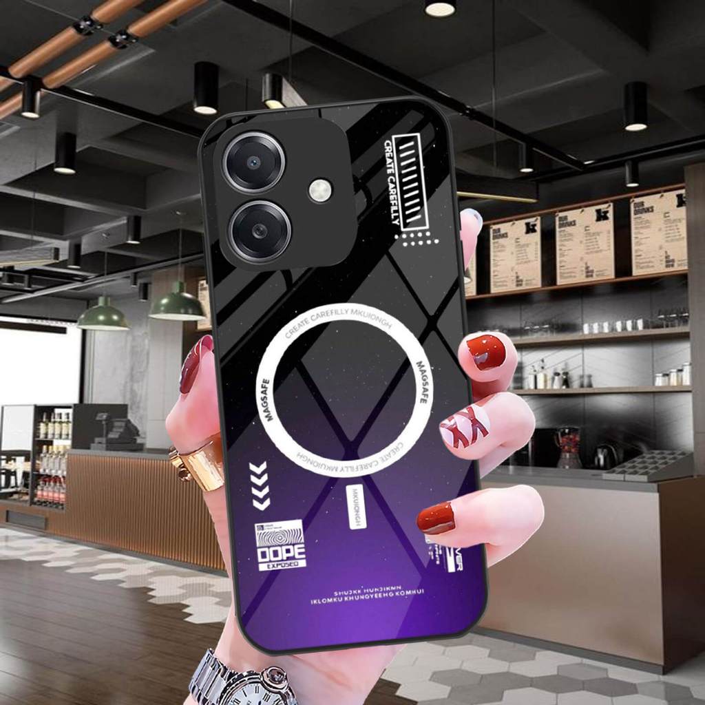 HP (G89) Softcase Glass Kaca สําหรับ OPPO A3X / OPPO A5i ใหม่ล่าสุดเคสโทรศัพท์ TPU กันน้ํา