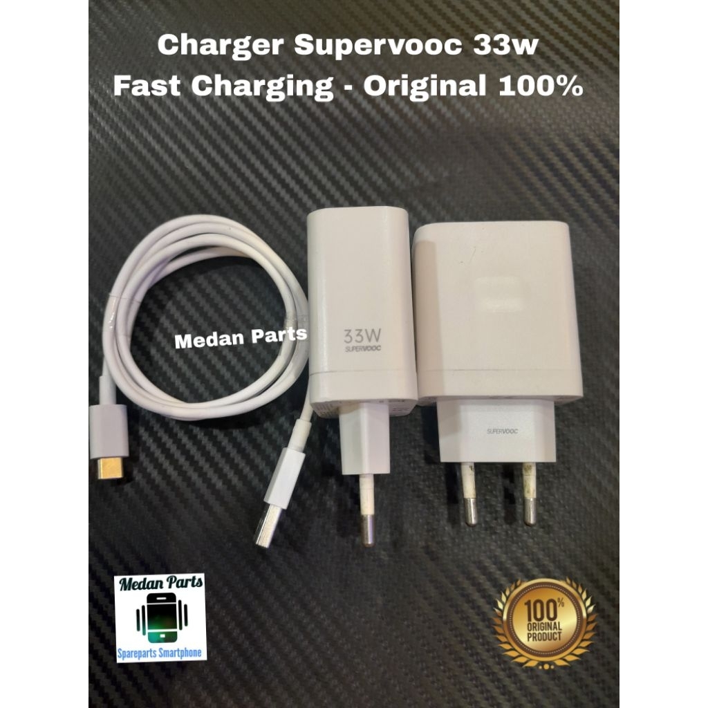 เครื่องชาร์จ HP OPPO SUPERVOOC 33W ของแท้ 100% ถอดจาก A3X A3 Pro, A5 Pro, A60, A80, Reno 12F,....