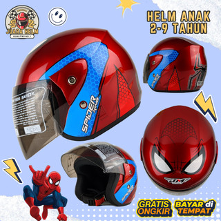 Helm Anak Karakter Laki Laki Perempuan Cowo Cewe Lucu Viral Premium SNI Umur 2 3 4 5 6 7 8 9 Tahun