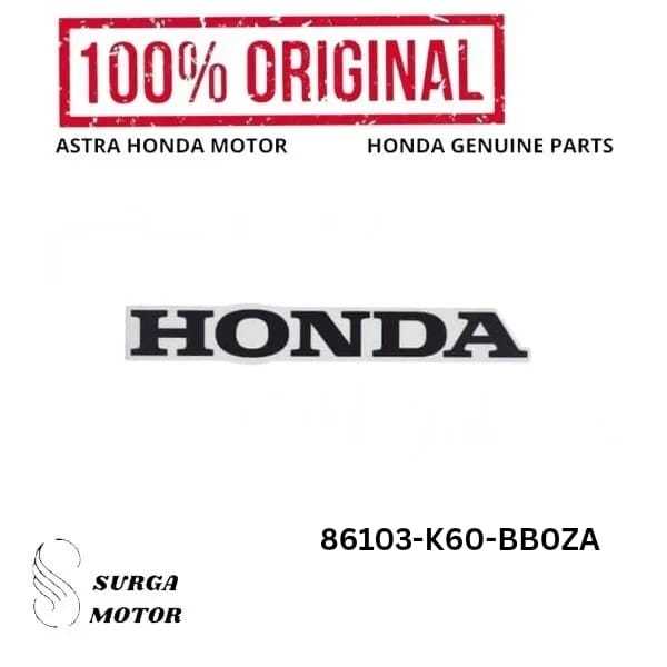 Mark Honda 110MM TYPE 1 มอเตอร์ Vario 125 eSP K60R 86103K60BB0ZA 86103-K60-BB0ZA เดิม Honda AM HGP