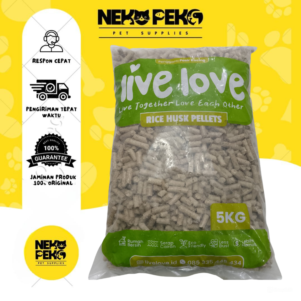 Live Love Wood Pellet 5KG ทรายแมว || อุปกรณ์จัดระเบียบแมว | พี่แมว