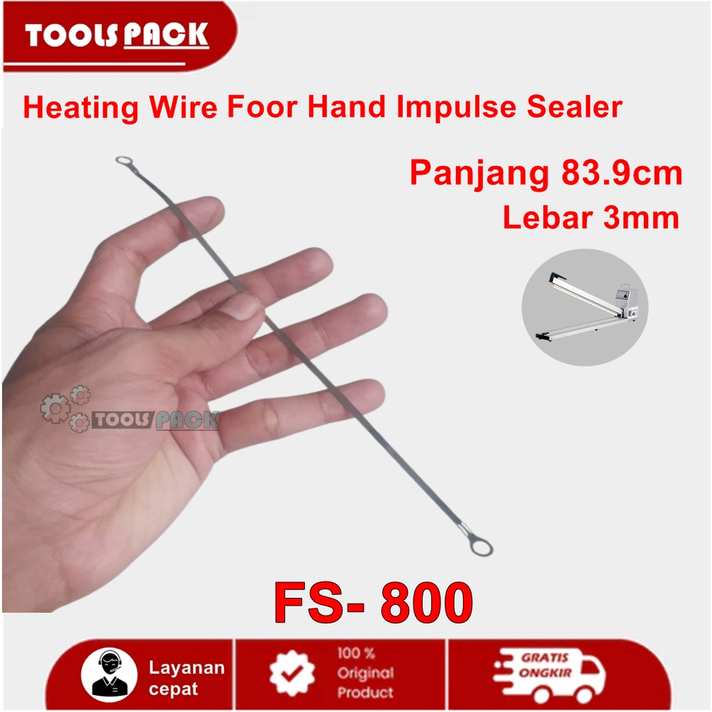 เครื่องซีลแรงกระตุ้นมือลวดทําความร้อน fs-800