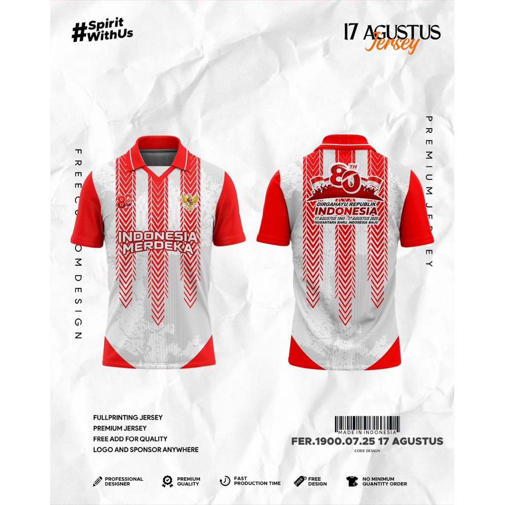 Custom 80th Anniversary of Indonesia Jersey