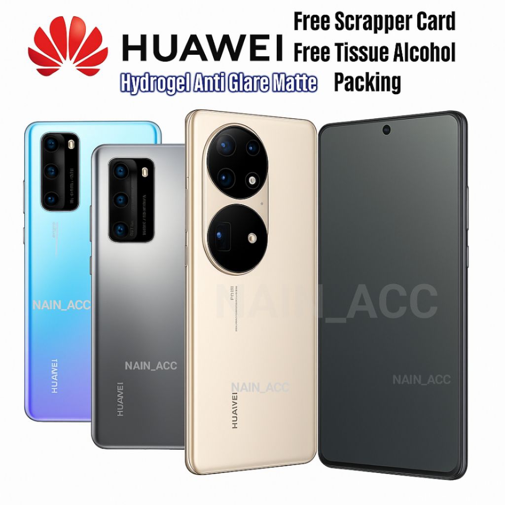 HP LAYER HYDROGEL FRONT+BACK/FRONT BACK สําหรับ Huawei P50 P50Pro P40 P40 Pro P40Pro + P30 P30Pro P3