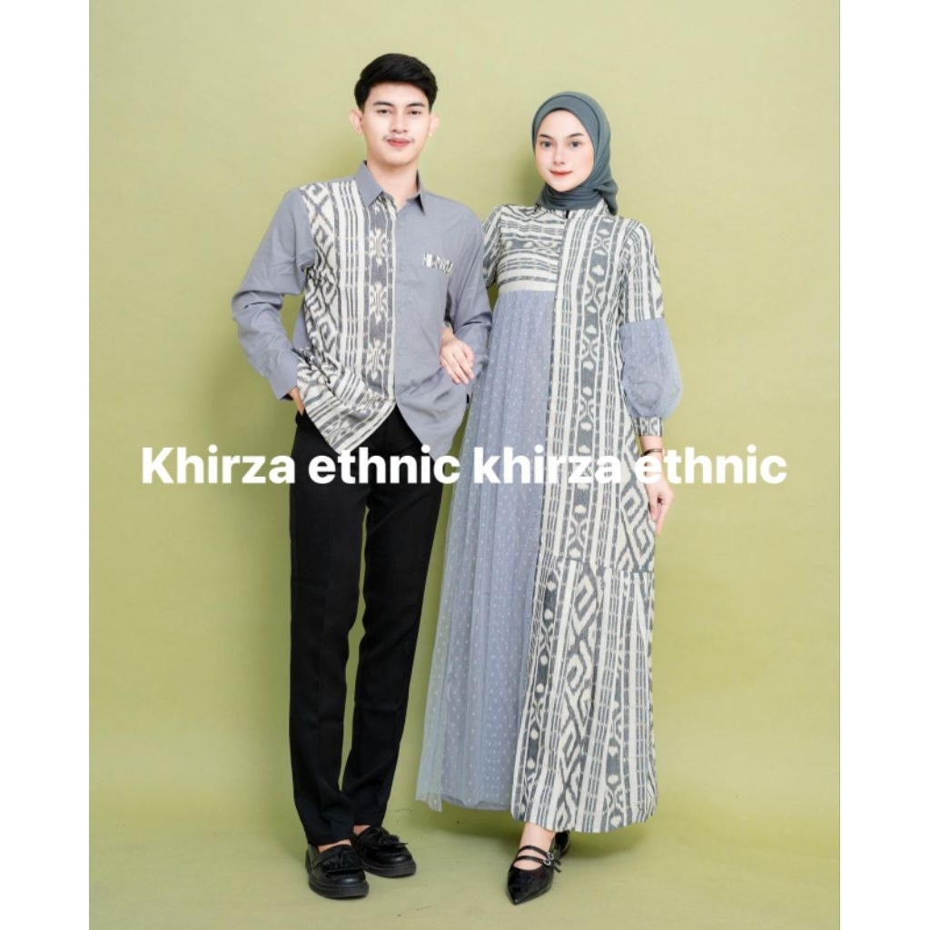 CLARA WHITE GREY COUPLE WOVEN CLOTHES - COUPLE CLOTHES - WOVEN COUPLE - WEDDING COUPLE - FAMILY COUP