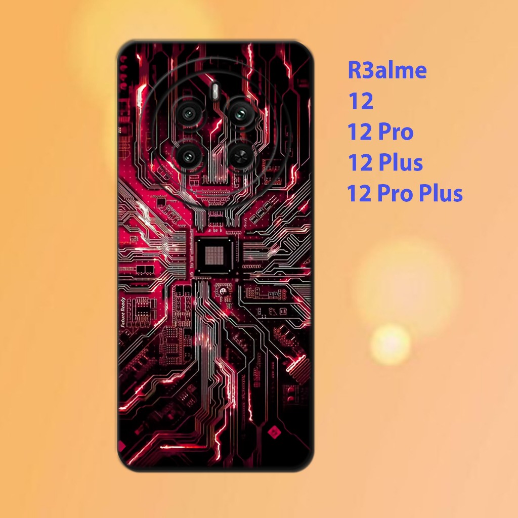 เคส realme 12, Realme 12 Pro, Realme 12 Plus, Realme 12 Pro Plus - ซิลิโคนยืดหยุ่นสีดํา