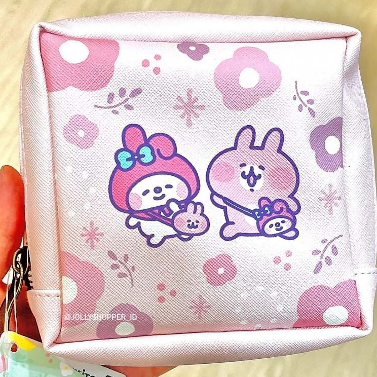 Sanrio JAPAN xKanahei Small Animal My Melody Square Pouch Make Up Bag