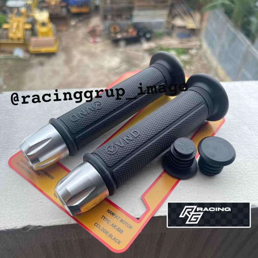 Racinggroup 2in1 Variation แพคเกจ VND AK888 Handgrip + Silver Pendulum Handlebar Jalu Gas Universal 