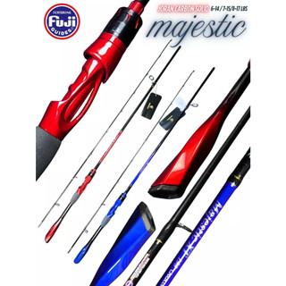 Joran Carbon Solid Fuji Casting Kolam Laut 6-14 7-15 8-17lbs Monocoque Handle Majestic FUKUSHIMA