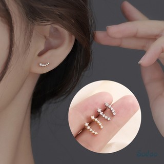 [COD] Anting Korea Stud Tusuk Anting Titanium Steel Emas Desain Hias Kristal Berlian Gaya Anting Tindik Mini Kecil Anting Stud Simple Elegant Untuk Wanita -SO