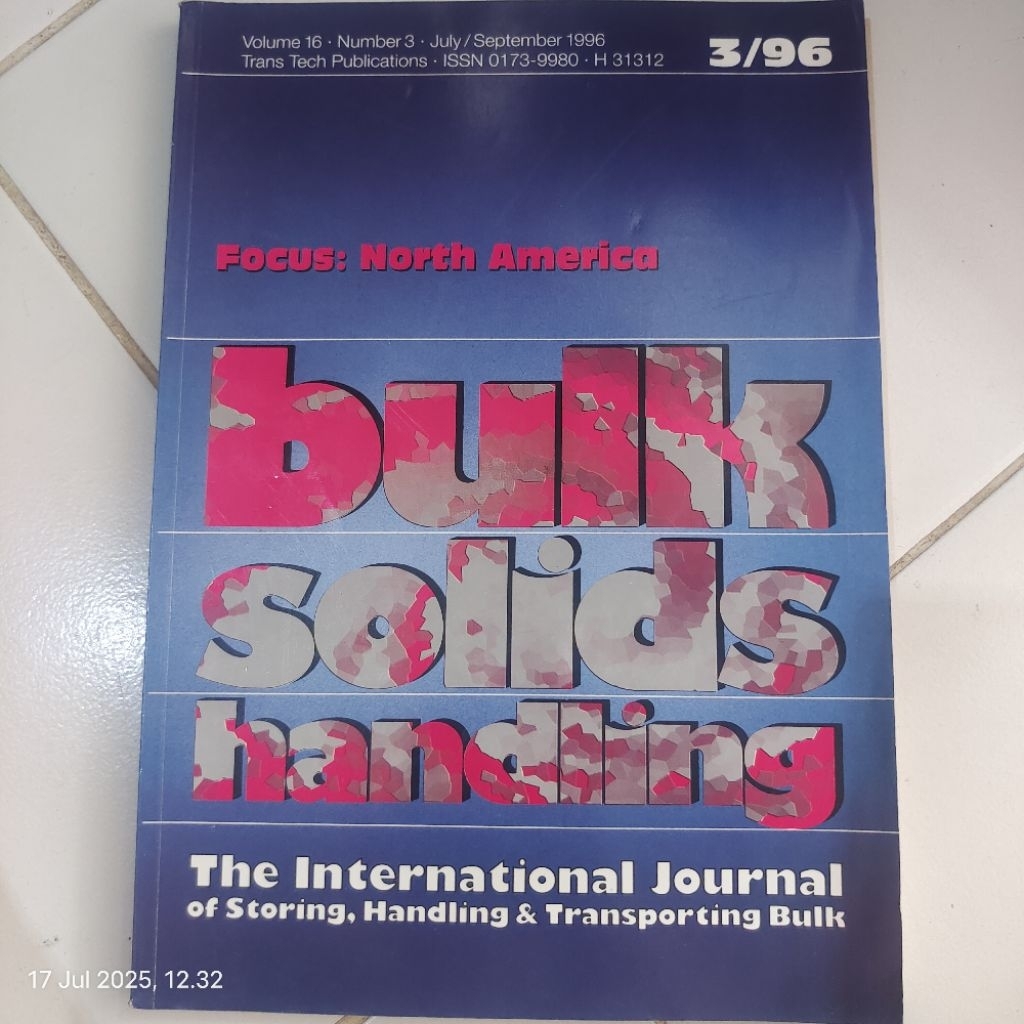 FOCUS NORTH AMERICA BULK SOLIDS HANDLING MAGAZINE เล่ม 16 หมายเลข 3 JULY/SEPTEMBER 1996