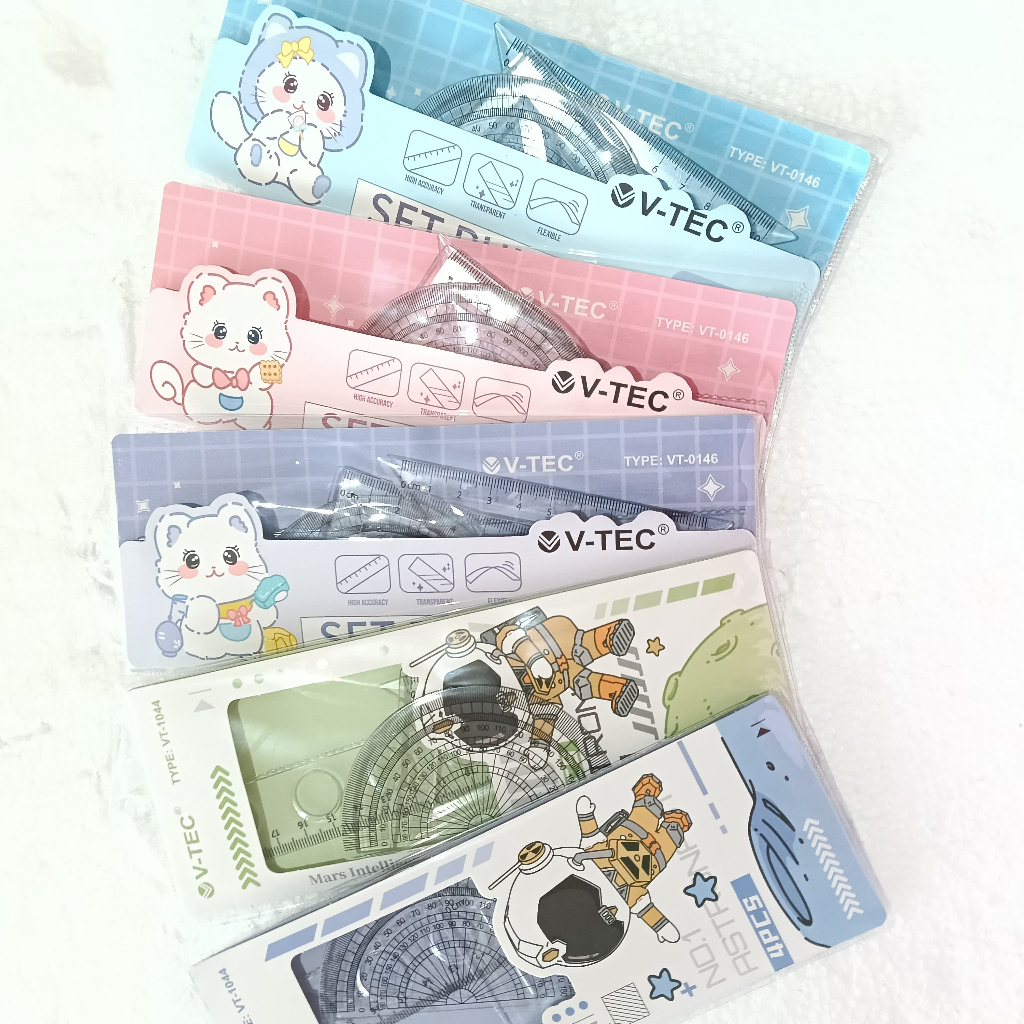 V-TEC RULER SET OF 4 - COMPLETE RULER SET - CUTE RULER - VT-0146