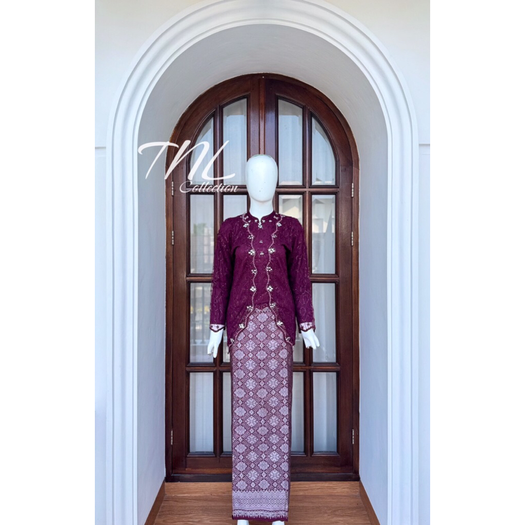Aqeela Kebaya พร้อมฮิญาบคอปกเซี่ยงไฮ้ / งานหมั้น Kebaya / Kebaya ทันสมัย
