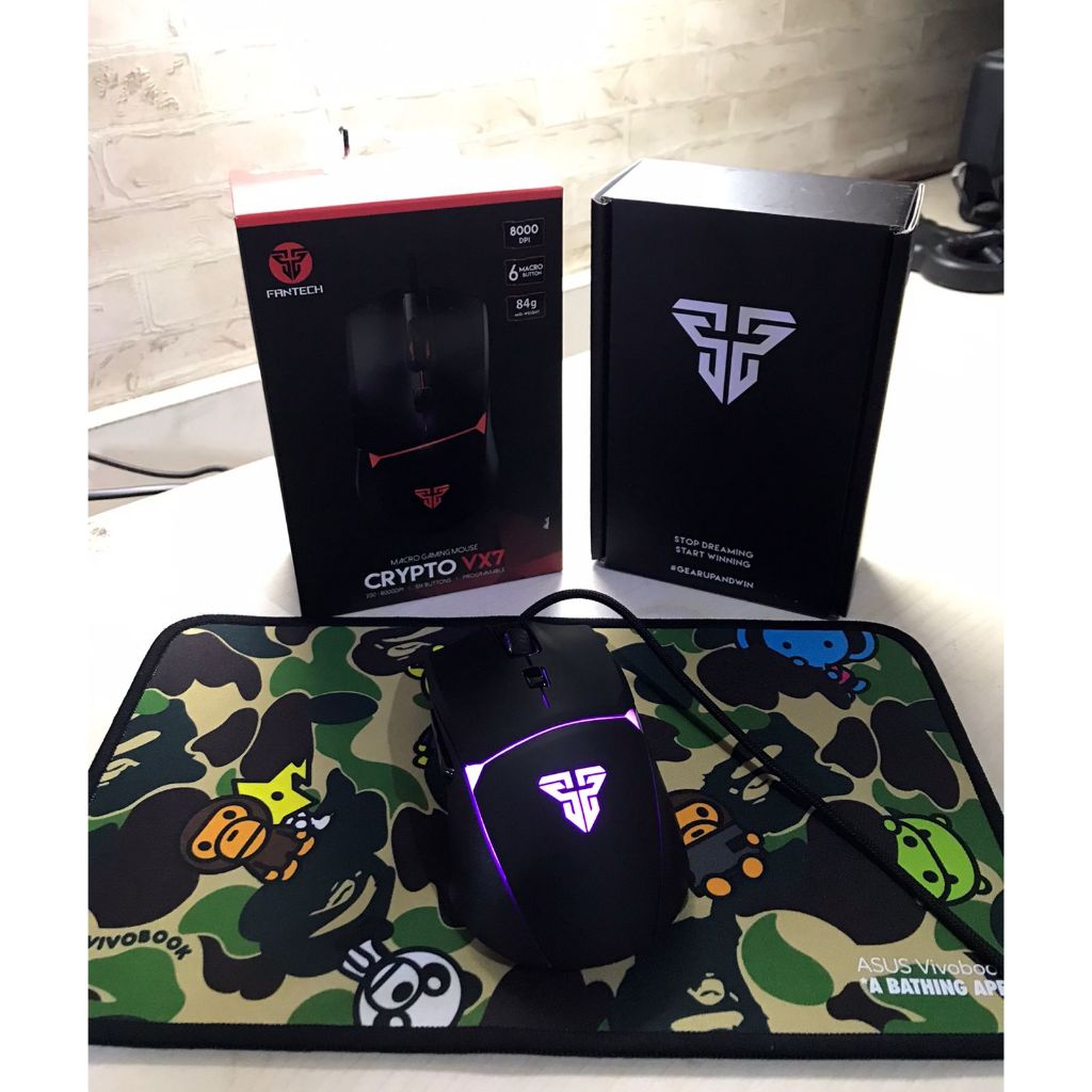 เมาส์สําหรับเล่นเกม FanTech Macro Crypto VX7