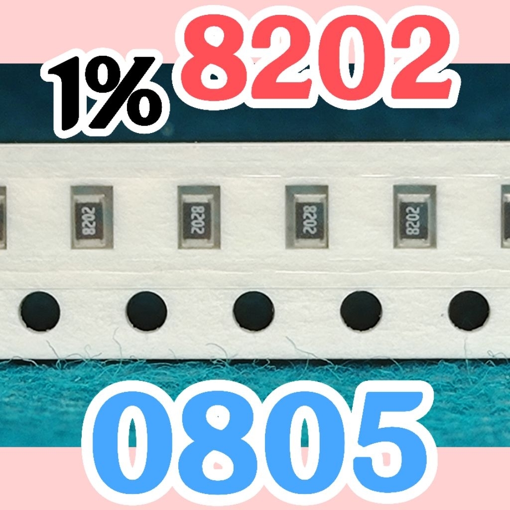 10 ชิ้นตัวต้านทานชิป smd 8202 82K0 1% ขนาด 2012 0805 82Kohm 82K โอห์ม 82 Kohm