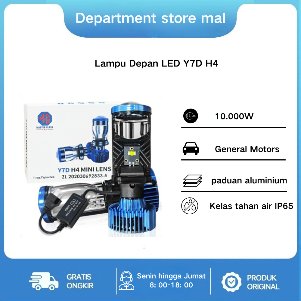 2 ชิ้น 180W Y8D/Y7 H4 ไฟหน้า LED สว่างเป็นพิเศษสําหรับรถยนต์นําเข้า