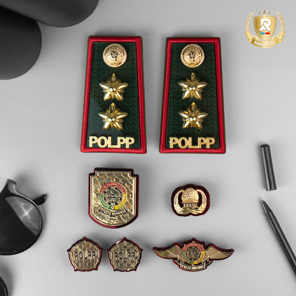 MERAH Satpol pp Rank Group 4A Red list premium เย็บปักถักร้อย