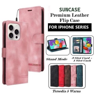 SUNCASE iphone 16 series casing fuji model dompet multi fungsi flip case wallet leather