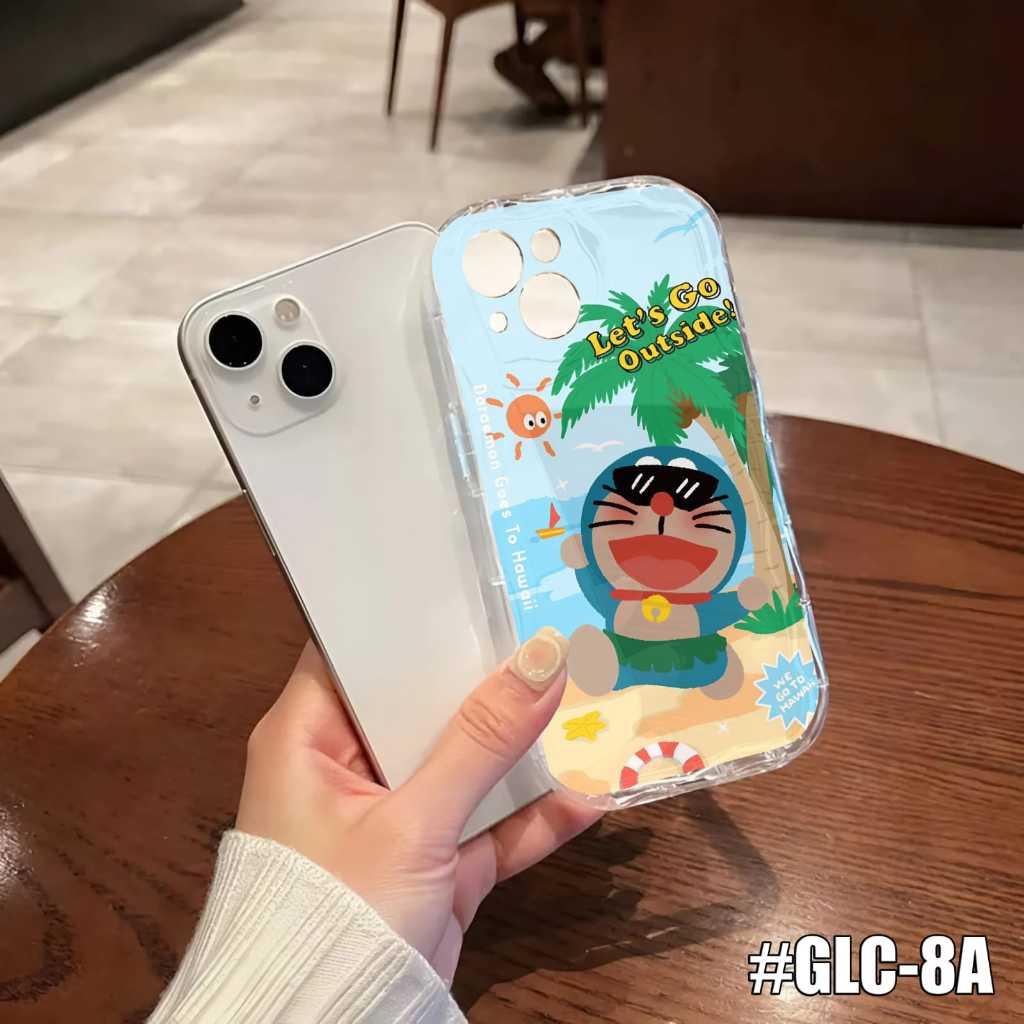 Softcase ซิลิโคนละลายหยักเคสใสการ์ตูนโดราเอมอนภาพสําหรับSamsung A08 Samsung A18 Samsung A07 Samsung 