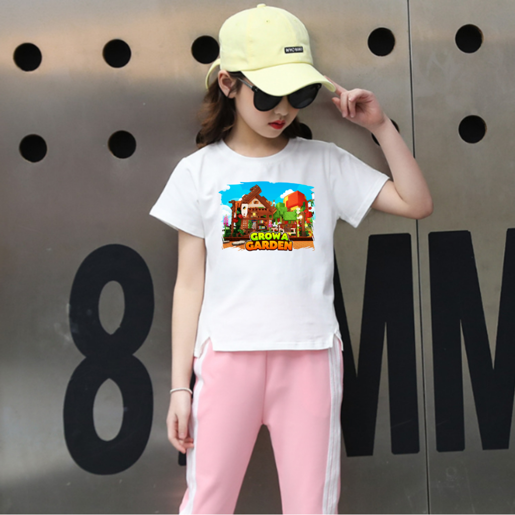 J & E FASHION - GAG Grow a garden Roblox เสื้อยืดสําหรับสาววัยรุ่น อายุ 2-16 ปี