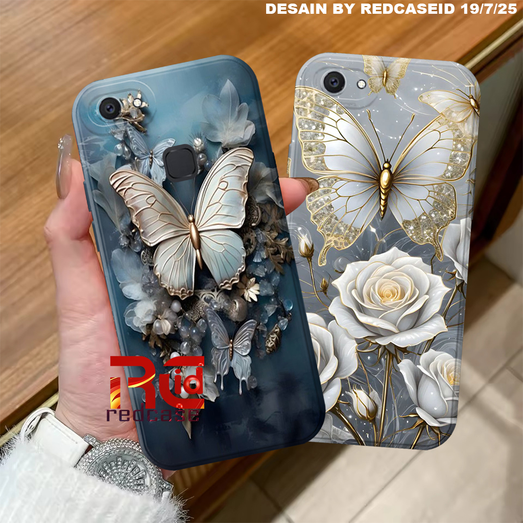 เคสโทรศัพท์ HP ViVo V7 / V7 Plus / Y69 / Y71 / Y83 / Y81 / V5 / V5 Lite - Butterfly Motif Procamera 